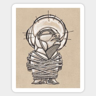 Man tied with ropes illustration Sticker
